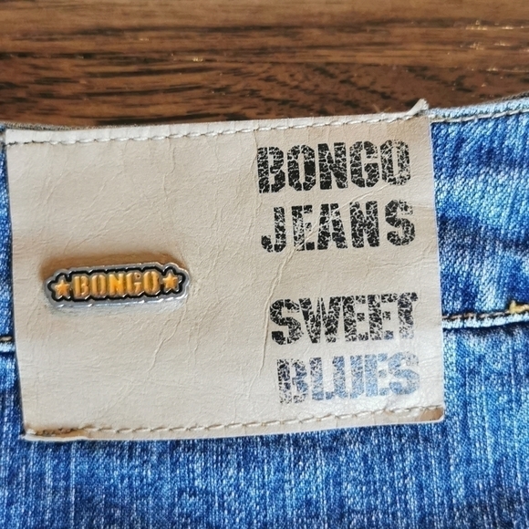 𝅺Vintage 1990s Bongo Faded Denim Skirt Pockets 9 - Picture 7 of 8